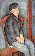 Amedeo Modigliani Young Seated Boy with Cap (mk39) Germany oil painting artist